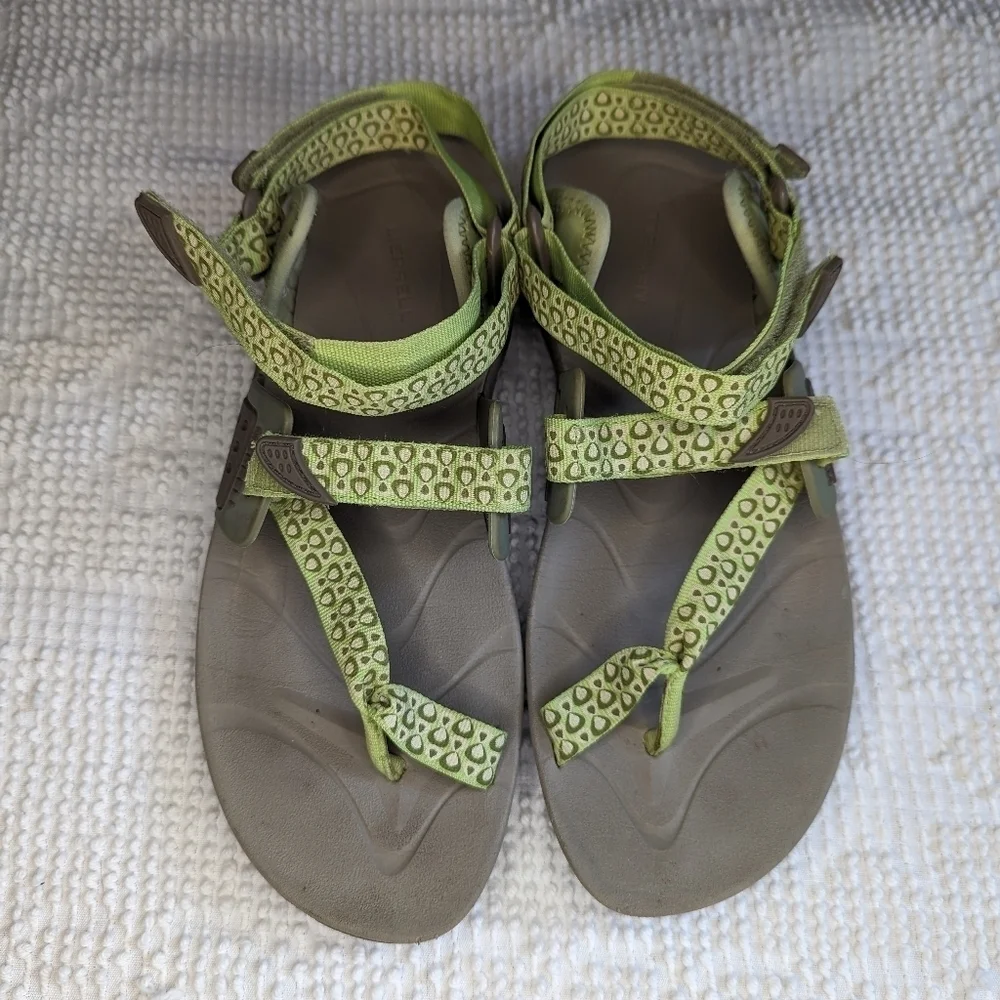 Merrellâ•‘Waterpro Simarron Lime Green Sandalsâ•‘Size - Picture 1 of 6